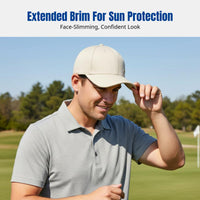Large Head accommodating Structured sport Cap Deep Fit sporting Hat Breathable Headwear Lightweight for Men, Athletes, Sports, Fishing