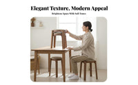 Nordic Design Stackable pinwheel Stool Space-Saving additional Dining Seat Mortise and Tenon Joint Household Furniture polished Rounded Edges for Families, Homeowners, Restaurant, Living Room, Kitchen, Entryway