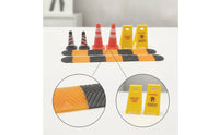 8 Pieces Small-Scale Speed Bumps Mini Traffic Accessory Set Realistic Toy Traffic Cones Sturdy for Model Collectors