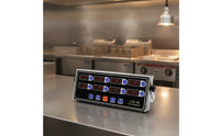 Countertop 8-Channel Digital Kitchen Timer Compact 8-Channel Kitchen Timer Metal Power-Cord-Operated for Bakers, Chefs, Commercial Kitchens, Bakeries, Restaurants