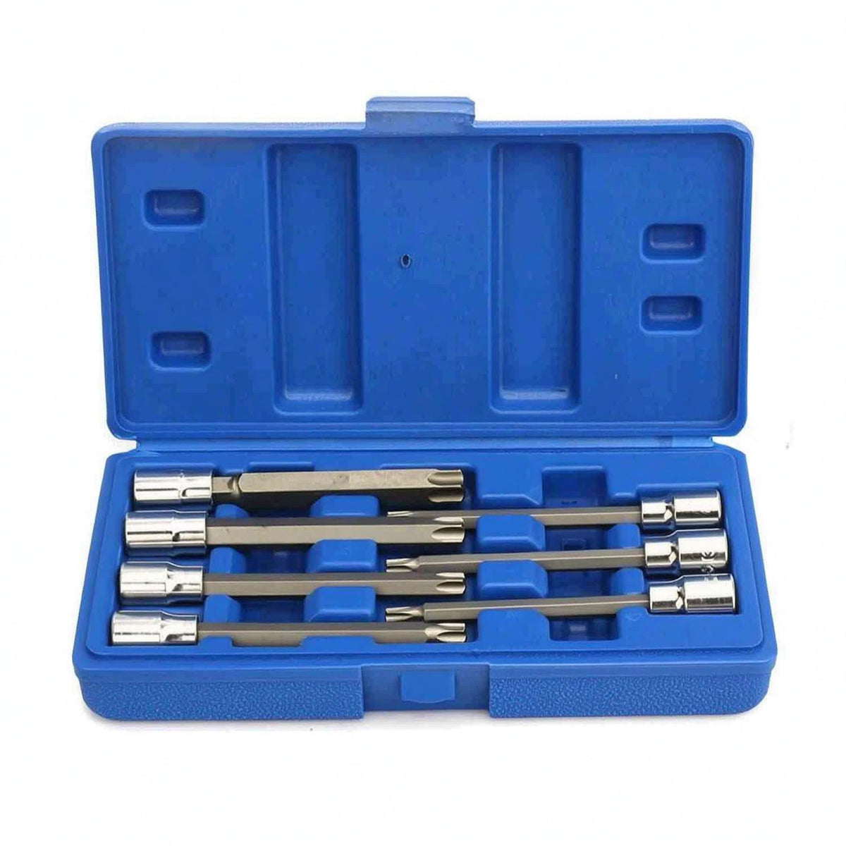 7 Pieces Hex Star Socket Bit Set T25 T30 T-40 T45 T50 T55 T60 3/8-Inch Hex Star-Shaped Driver Set 110 Mm Long Repair Tool for Manufacturing Work