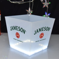 10L Square LED Luminous Ice Bucket Rechargeable Champagne Beer Cooler