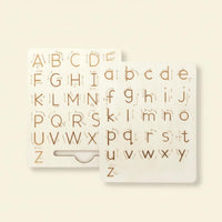 Wooden Alphabet Tracing Board   Wood Handwriting Practice Board Hand-Eye Coordination Educational Toy for Preschool