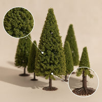 Conical Wire-Trunk Model Tree Compact Simulated Conifer Tree Realistic Diorama Conifer Trees Evergreen for Hobbyists, Architects