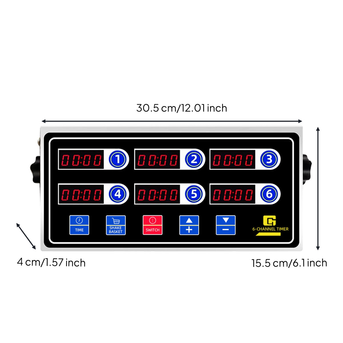 Industrial Timer with LED Display Commercial Electronic Kitchen Timer Easy-to-Read Compact for Restaurants