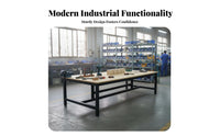 Long-Lasting Two Tier Packing Table Stable Construction Heavy Duty Workbench Multipurpose Heavy-Duty Work Table Large Storage Capacity for Factory Workers, DIY Enthusiasts, Assembly Line, Warehouse, Kitchen, Basement