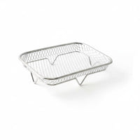 Easy to Clean Air Fryer Draining Basket High Temperature Resistant Stainless Steel Mesh Basket Dishwasher Safe Oil Draining Rack Rust-Proof for Grilling, Baking, Roasting, Dehydrating