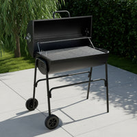 Temperature-Controlled Charcoal Grill with Side Shelf Long-Lasting Charcoal Grill with Warming Rack Spacious Large for Campers, Backyard, Camping