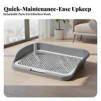 Dog Potty Tray Easy to Clean Indoor Dog Toilet Detachable Design Puppy Training Toilet for Young Dogs, Apartment, Balcony