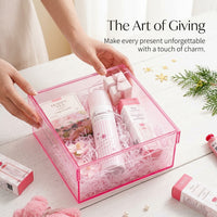 Clear Acrylic Display Box with Lid, Transparent Storage Organizer, Bedroom Decorative Container, Bead for Cosmetics and Accessories