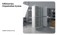Lockable Security Wall-Mounted Key Cabinet Heavy Duty Construction High-Capacity Lock-and-Keyer Adjustable Shelves Storage Solution Effortless Sliding Panels for Realty Estate Agents, Car Dealership Personnel, Building Supervisors, Workshop
