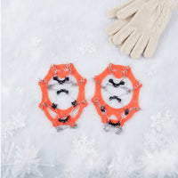 Elastic Ice Crampons with 8 Teeth Stretch-on Shoe Crampons Long-Lasting Ice Spikes Heavy-Duty for Commuters, Hiking
