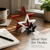 Independence Day Wooden Star Tabletop Decoration