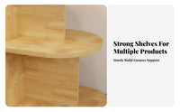 Safe Rounded Corners Round Retail Gondola Heavy Duty Unrestricted Standing Island Shelf Sturdy and Long-Lasting Multi-Tier Display Stand Easy to Assemble for Shop Owners, Retailers, Vendors, Trade Exposition