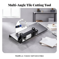 Angled Guide 45 Degree Tile Chamfering Attachment Stainless Steel Angle Grinder Chamfering Attachment Water-Assisted