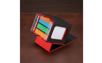 100+ Card Storage Box Secure Closure Card Deck Box with Display Window PU Leather Deck Case Waterproof Exterior for Travel
