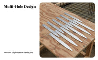 10 Pieces Concrete Form Stake Anti-Rust Coating V-Head Concrete Stake Flat Metal Form Pin Pre-Drilled Holes Formwork Accessory