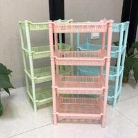 4-Tier Thickened Plastic Storage Rack for Bathroom and Toilet Organization