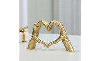 Skeleton Heart Hands Sculpture Gothic Skeleton Statue Love Ornament Figurine Tabletop for Collectors, Home Office