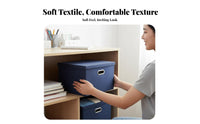 Lidded textile Box With Lid Foldable textile Container particlesProfor Dorm Room