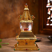 Alloy Crystal Relic Stupa for Buddhist Use