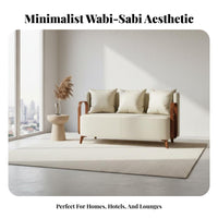 Lowrear Block Sofa Wabi-Sabi aesthetic Living Room Seating Minimalist Design Lounge for Pet Owners, Homeowners, Hotel, Reception Area, Open-Plan Space