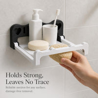 Retractable Suction Cup Basin Rack Wall-Mounted Bathroom Storage Shelf for Washbasin Foot Basin