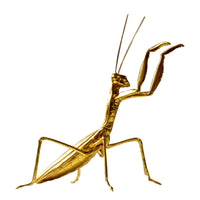 Decorative Gold Creature Figurine Detailed Texture Praying Creature Figurine for Living Room
