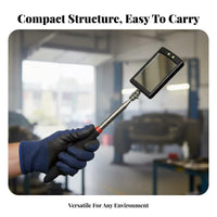 Chassis Inspection Mirror Portable Telescopic Inspection Mirror Non-Slip Grip Battery Included for Car Inspectors