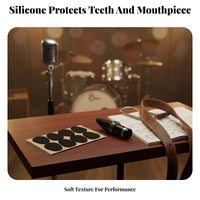 8 Pieces Saxophone Mouthpiece Guard Strong Adhesion Dental Guard Embouchure Aid Musical Instrument Accessory for Musicians, Music Practice