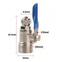 Threaded Valve Connector Quarter-Turn Valve with Lever Handle No Leakage Easy to Open and Close for Plumbers, Plumbing