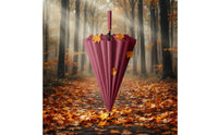 Classic 16 Rib Umbrella Heavy Duty Custom Print Umbrella Strong Wooden Handle Large for Corporate Events