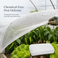 Insect Netting for Agriculture, Plant, Crab, Frog, Fruit & Vegetable Protection, Thickened 60 Mesh Greenhouse Anti-Fly Net