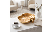 Fruit-Shaped Tray Gold-Colored Resin Tray for Entry Console, Coffee Table