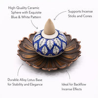 Gold Finish Aroma Base, Antique Bronze Fragrance Holder, Ceramic Alloy Home Fragrance, Decorative Flower Meditation Room, Artistic Lotus Design