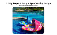 Thickened PVC Material Water Drop Mesh Lounger Comfortable Pool Lounge Chair with Backrest Long-Lasting for Adults, Women, Beach