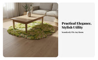 Handmade Acrylic Tufted Carpet Soft Texture Irregular Shape Rug Long-Lasting Artistic Design Rug for Interior Designers, Young Adults, Living Room, Under Coffee Table, Home Office, Entryway