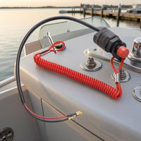 Metal Terminals Outboard Engine Kill Switch Replacement Part Emergency Stop Switch Long-Lasting Waterproof