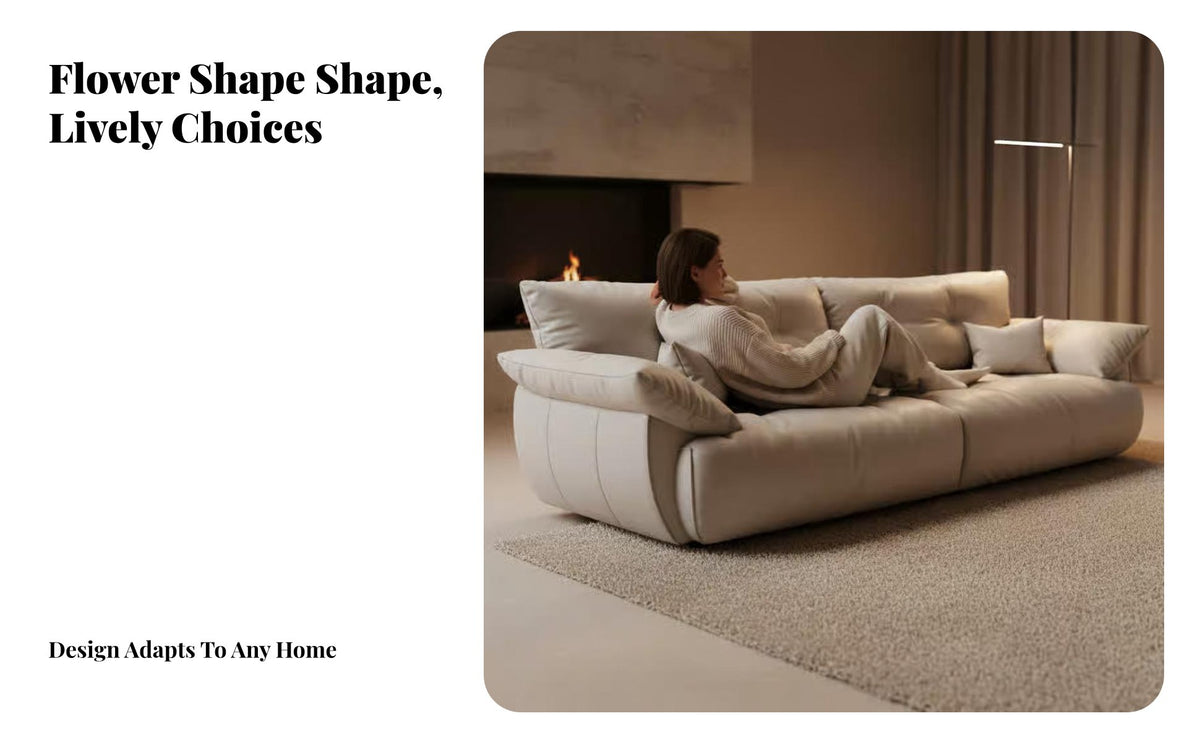 Flower-ShapedShaped Sofa 3-4 Seater Living Room Furniture Small Space suitable Couch for Apartment Dwellers, Interior Designers, Lounge Area, Office