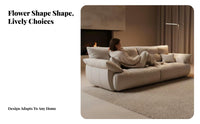 Flower-ShapedShaped Sofa 3-4 Seater Living Room Furniture Small Space suitable Couch for Apartment Dwellers, Interior Designers, Lounge Area, Office