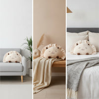 Cat Stuffed Pillow Cute Cushion Embroidered for Sofa, Reading Nook