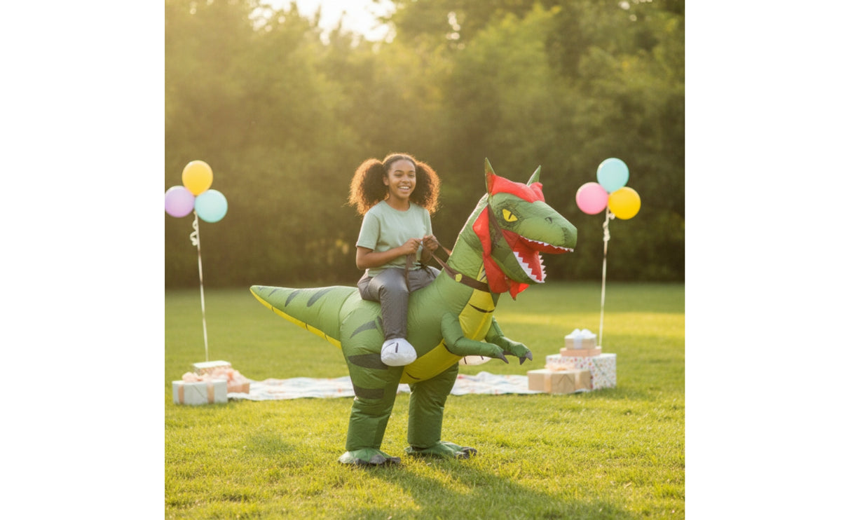 Inflatable Mountable Dinosaur Costume | air-inflated, Funny, Inflatable Dinosaur Costume, for Halloween