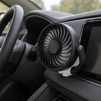 Compact Dashboard Fan Rotatable Mini USB Fan Lightweight Personal Cooling for Car Interior, Home Use