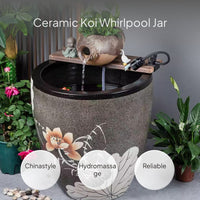 Ceramic Fish Bowl Set with Water Circulation
