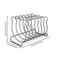Toast Rack with Bear Frame Compact Stainless Steel Toast Holder Bread Serving Rack Cute Sandwich Bread Holder Polished