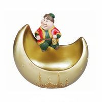 Gift Idea Resin Statue Tray Holder Hand-Painted Decorative Serving Tray Statue Long-Lasting Tabletop Sculpture Holder Multifunction for Desk