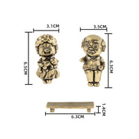 Elderly Couple Statue Brass Figurine with Bench Antique-Style Couple Figurine for Desk Decoration
