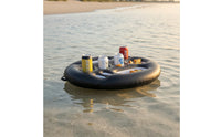 Multi-Compartment Inflatable Pool Tray with Cup Holders Portable Inflatable Drink Organizer Easy to Carry Drink Buoyant for Beach Days