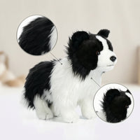 Stuffed Border Collie Realistic Stuffed Dog Stuffed Dog Standing Plushie Soft for Children, Playroom, Nursery