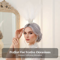 Crystal Feather Headdress Sparkling Crystal S Gothic Feather Crown Costume Accessory Large Feathers Headwear Adjustable